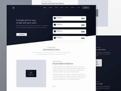 Page Wireframe for Marketing Website