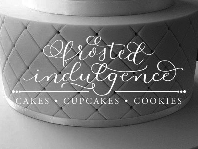 Frosted Indulgence Logo branding calligraphy handwritten logo modern calligraphy