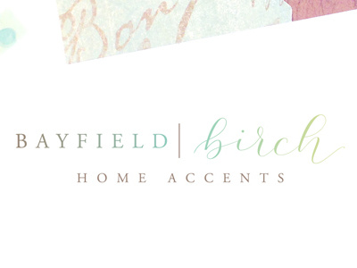 Bayfield and Birch branding design identity logo modern calligraphy