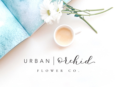 Orchid Orchid Flower Co. branding design identity logo modern calligraphy