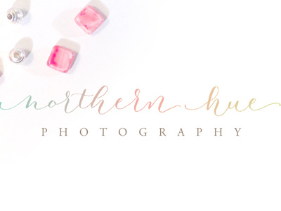Northern Hue Photography branding design identity logo modern calligraphy