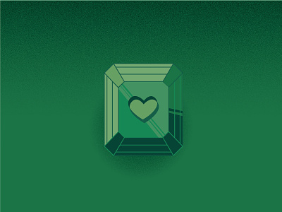 Heart emerald emerald gem green heart icon illustration passion work
