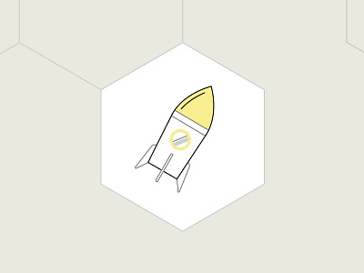 Astronomy Icon animation black design grey icon line rocket space universe vector white yellow