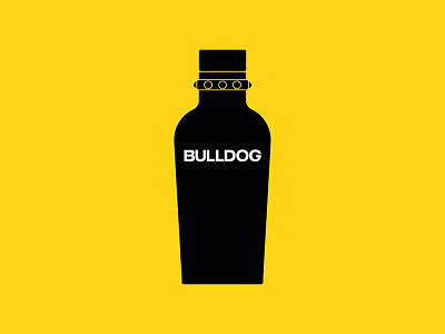 Bulldog london gin icon bottle bulldog design gin gintonic icon london party spirit vector