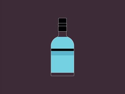 London 1 Gin Icon blue distiller drink gin icon illustration london synthesis vector