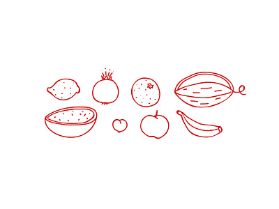 Casa Orzaez - Fruits icons branding design fruit icon illustration line