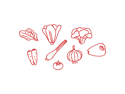 Casa Orzáez - Vegetables icons design feeding food icon illustration orchard taste vegetables