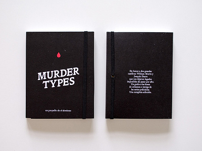 Murder Types self-publishing book cover caps design illustration letter prints screen printing self publishing typography