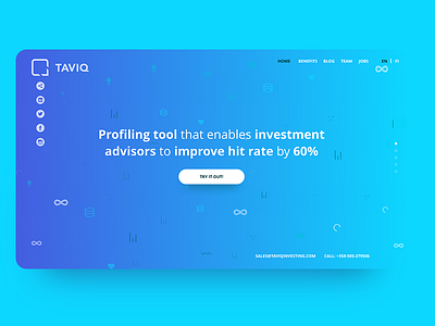 Taviq Landing page css design html landing landing page page sketch startup ui user interface web website