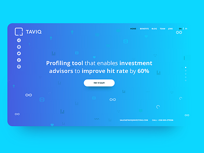 Taviq Landing page