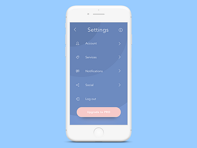 Simple minimal settings UI