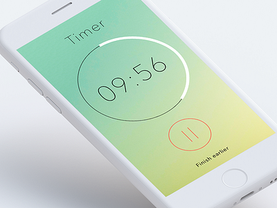 Simple clean mediation timer clean meditation minimal simple stopwatch timer ui ux