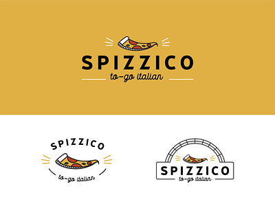 Spizzico - pizzeria delivery food italian logo logotype pizza slice