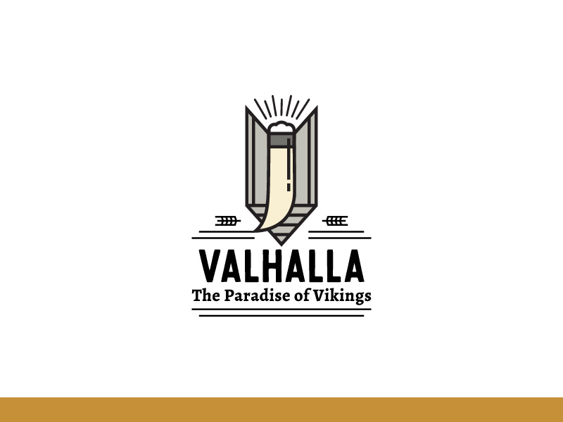 Valhalla Beer gates horn valhalla viking brewery beer logo