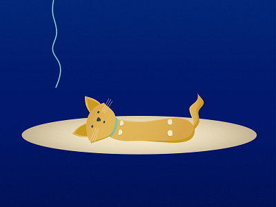 Hot dog like cat cat illustration kitty play