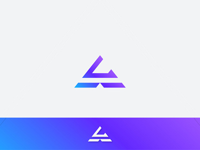 △ Monogram design futuristic gradient icon logo monogram triangle