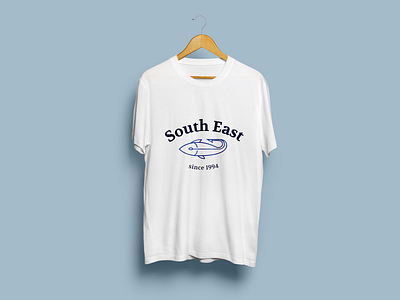 South East Logo fish fishing hook line logo tshirt