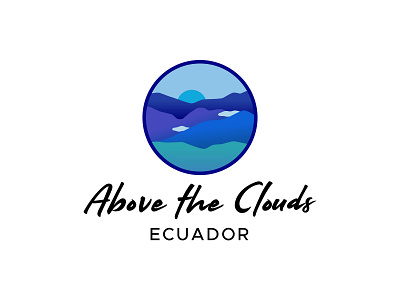 Above the Clouds dreamy ecuador gradient guesthouse icon logo mountains view