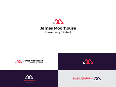 Second JM logo business consultancy initials logo logotype monogram red