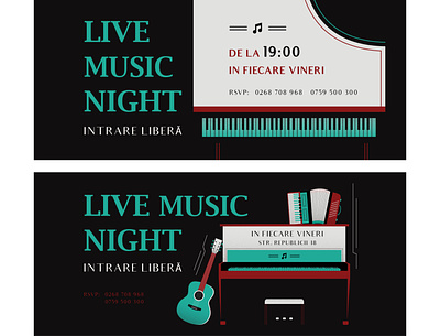 Event covers cover illustrations instruments live music music music night piano