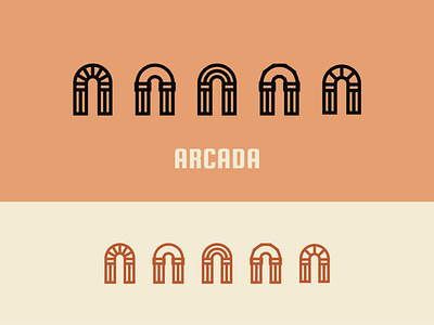 Arcada linework logo logotype