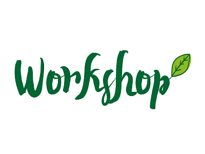 Workshop cooking green logo vegan vegetarian workshop