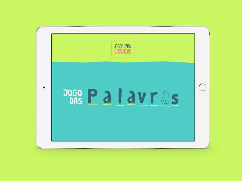 App Kids - Jogo das palavras app application children crianças design game jogo kids palavras portugal words