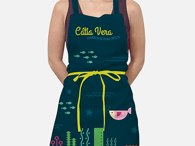 Apron Cátia Vera apron brand branding design fish graphic design logo logotype portugal