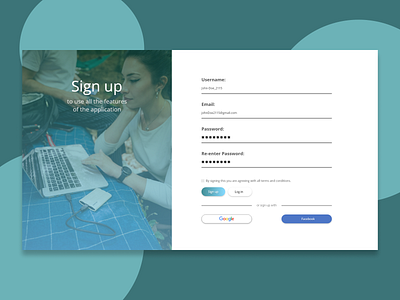 Daily UI Challenge 001 (Sign up) 001 01 app dailyui design illustration ui