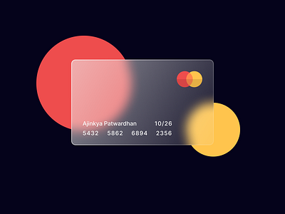 Glassmorphism credit card app app design credit card design mobile design ui ui design uidesgin uiux uxdesign