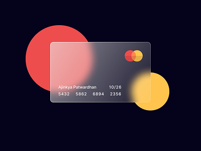 Glassmorphism credit card