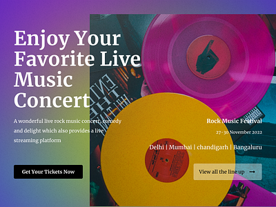 Music Event Page (Mesh Gradient)