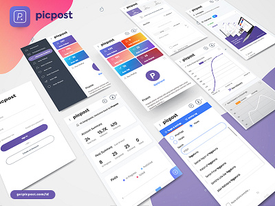 Picpost App Screen UI ui ui design user interface ux web web design