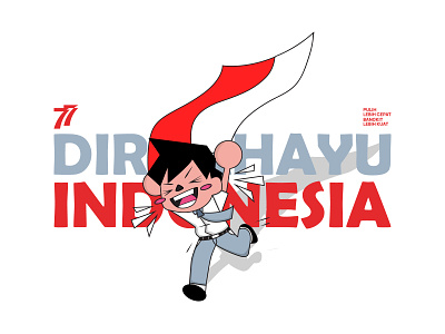 Dirgahayu Indonesia! animation design graphic design illustration typography vector