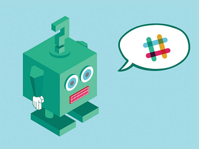 Botty McBotface bot illustrator isometric robot slackbot
