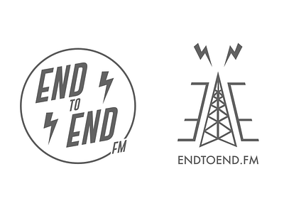 ENDTOEND.FM Podcast logo logo logo design podcast wip