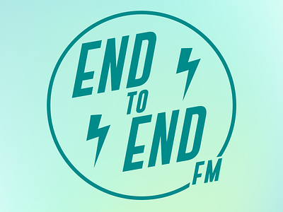 ENDTOEND.FM Podcast logo gradient hack day logo design