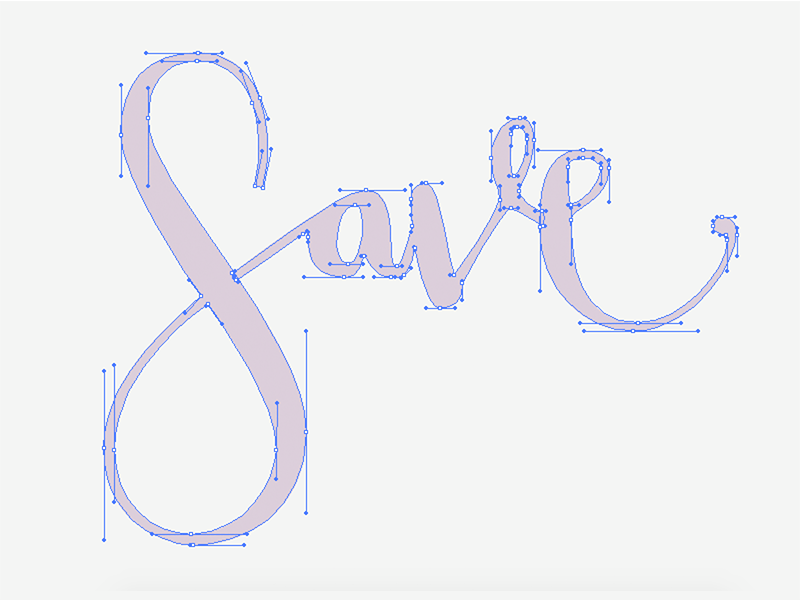 Save the date - WIP bezier curves calligraphy hand lettering illustrator lettering modern calligraphy typography wip