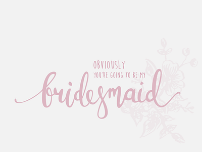 Be my bridesmaid card