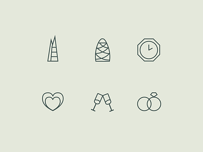 Icons for my wedding icons outline icons wedding wedding icons
