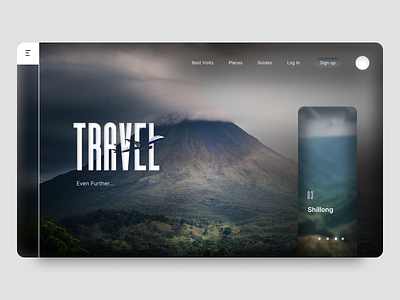 Travelling Web Landing Page concept