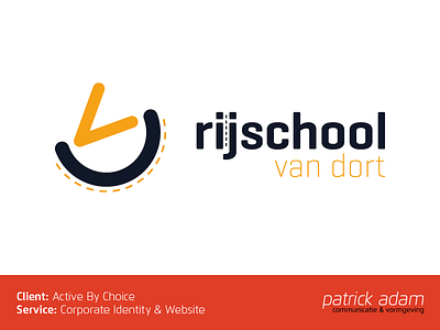 Rijschool van Dort branding colorful corporate identity driving school identity logo logo design