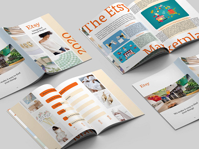 Etsy Annual Report 2020 - Spreads animation branding graphic design illustration print product design typography