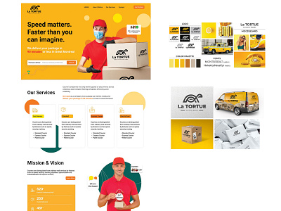 Landing page design for Delivery Service