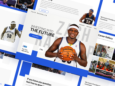 Zach Randolph - Personal website design landingpage ui ux website zachrandolph