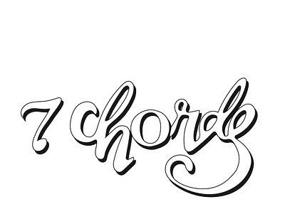 Logo design for 7 Chords app black and white brand brand identity branding design expressive typography font icon identification illustration logo music symbol typeface typography vector visual identity