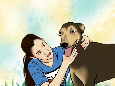 Graphic Illustration animation cartoon character design digital art digital illustration digital painting dog artwork dog illustration dog painting illustration personalised art