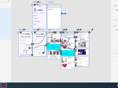 Website mobile UI design and prototyping