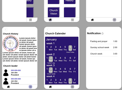 Church App UI/UX design as client requirements app ui ux