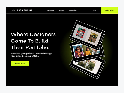 Landing Page UI agency design designer portfolio hero section landing page logo portfolio product page saas ui web design website